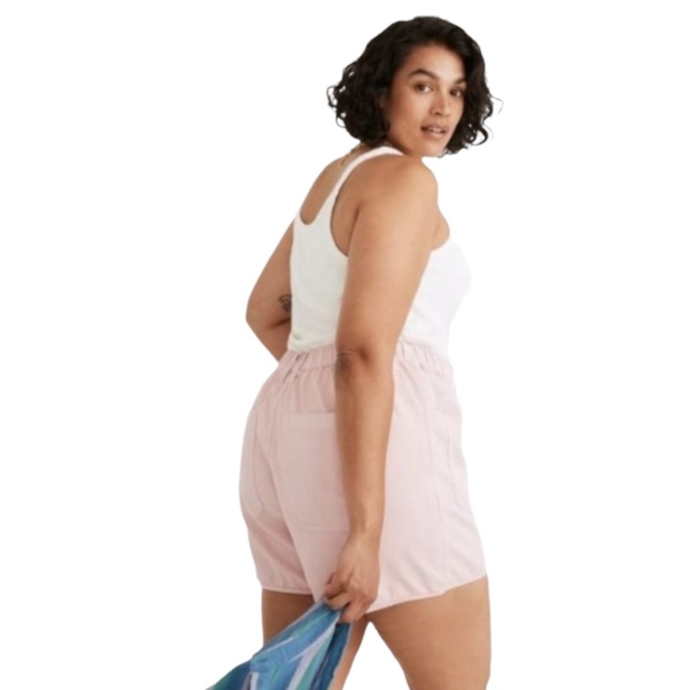 Madewell || NWT || Belclaire Baggy Primrose Pink Pull-On Shorts - Picture 3 of 10